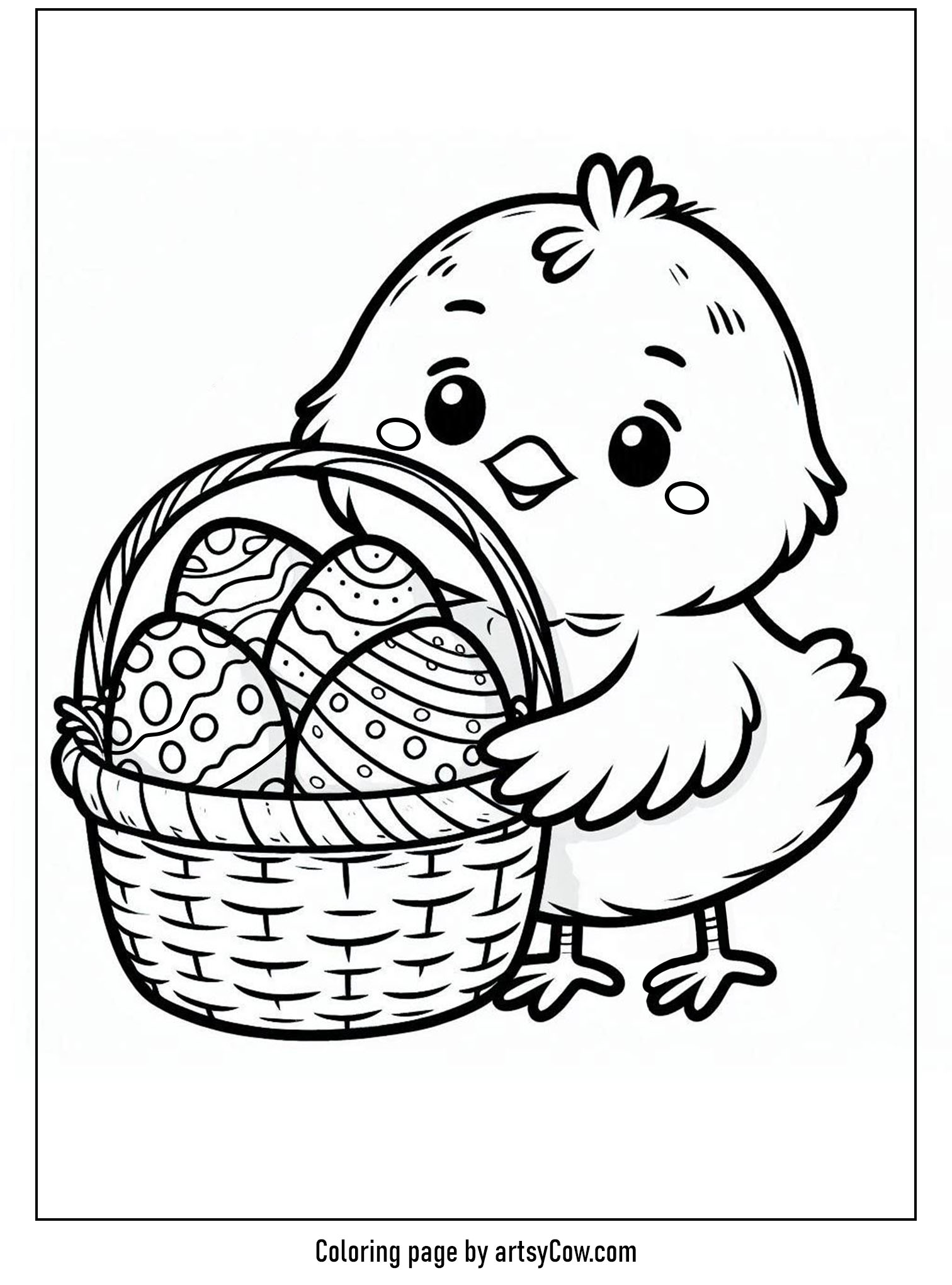 15 Easter Chick Coloring Pages For 2025 - ArtsyCow